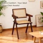 Set of 2 Modern Rattan Accent Chairs