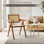 Set of 2 Modern Rattan Accent Chairs