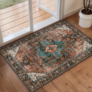Ciicool Vintage Washable 2x3ft Boho Area Rug