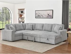 LUSPAZ 122" U-Shape Sofa with USB Ports
