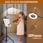 Flexible Gooseneck LED Desk Lamp with Clamp