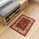 Red Non-Slip Oriental Design Indoor Area Rug 2x3
