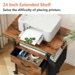 Light Brown 2 Drawer Rolling File Cabinet