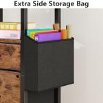 Light Brown 2 Drawer Rolling File Cabinet