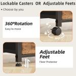 Light Brown 2 Drawer Rolling File Cabinet