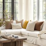 Beige Plush Throw Pillow Covers Set of 2