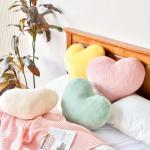 Soft Dusty Pink Heart Shaped Throw Pillow
