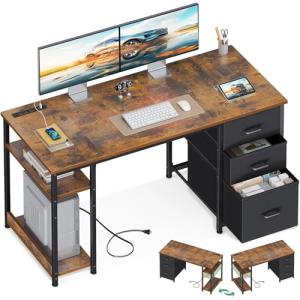 51 Inch Modern Computer Desk with USB Outlets