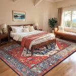 Washable 8x10 Boho Non-Slip Area Rug