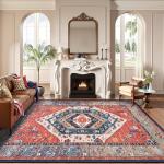 Washable 8x10 Boho Non-Slip Area Rug