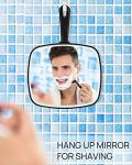 Extra Large Black Handheld Mirror with Handle
