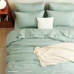 CozyLux 7-Piece Sage Green Queen Bedding Set