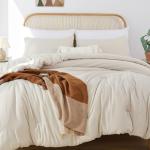 Beige Queen Size Comforter Set with Pillowcases