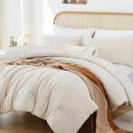 Beige Queen Size Comforter Set with Pillowcases