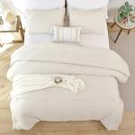 Beige Queen Size Comforter Set with Pillowcases