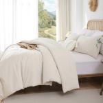 Beige Queen Size Comforter Set with Pillowcases