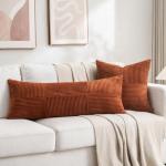 Boho Rust Decorative Throw Pillow Covers - 2 Pack