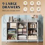 Stylish White LED Dresser TV Stand with Storage