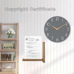 Gray Wooden Silent Wall Clock – 8 Inch