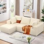 Beige Cloud Modular L-Shaped Sectional Sofa