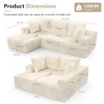 Beige Cloud Modular L-Shaped Sectional Sofa