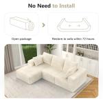 Beige Cloud Modular L-Shaped Sectional Sofa
