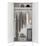 MIOCASA Stylish Metal Wardrobe with Hanging Rod