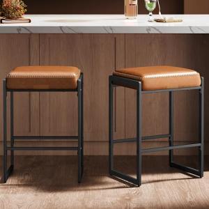 VASAGLE Set of 2 Bar Stools for Kitchen