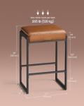 VASAGLE Set of 2 Bar Stools for Kitchen