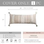 BlissBlush Cream Boho Decorative Lumbar Pillow Cover