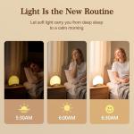 Wood Grain Sunrise Alarm Clock with Sound Machine