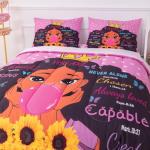 Black Girl Magic Queen Comforter Set for Teens