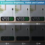 Large Digital Alarm Clock with Dimmable Display