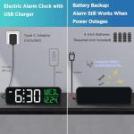 Large Digital Alarm Clock with Dimmable Display