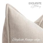 Beige Chenille Pillow Covers 18x18 - Set of 2