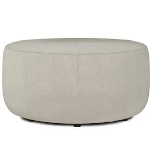 Moore 32" Contemporary Irregular Ottoman in Linen