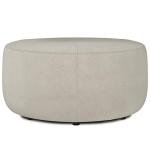 Moore 32" Contemporary Irregular Ottoman in Linen