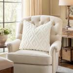 Soft Cream Throw Pillow Covers - Set of 2