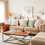 Soft Cream Throw Pillow Covers - Set of 2