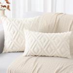 Soft Cream Throw Pillow Covers - Set of 2