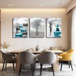 Modern 3-Piece Black and White Canvas Art Set