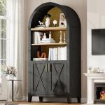 Arched Storage Cabinet with Beech Wood Door