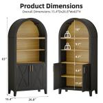 Arched Storage Cabinet with Beech Wood Door