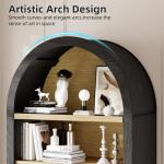 Arched Storage Cabinet with Beech Wood Door