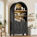 Arched Storage Cabinet with Beech Wood Door