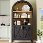 Arched Storage Cabinet with Beech Wood Door