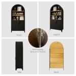 Arched Storage Cabinet with Beech Wood Door