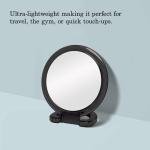 Diane Double-Sided Hand Mirror with Stand - Black