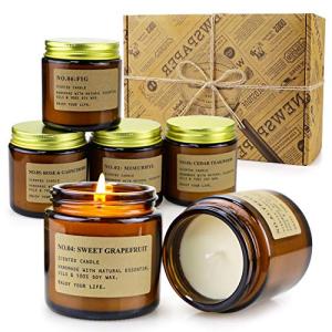 6 Pack Aromatherapy Soy Wax Scented Candles
