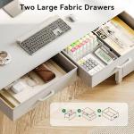 AODK 53" White Computer Desk with USB Outlets